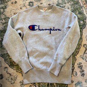 Champion Light Gray Crewneck Sweater